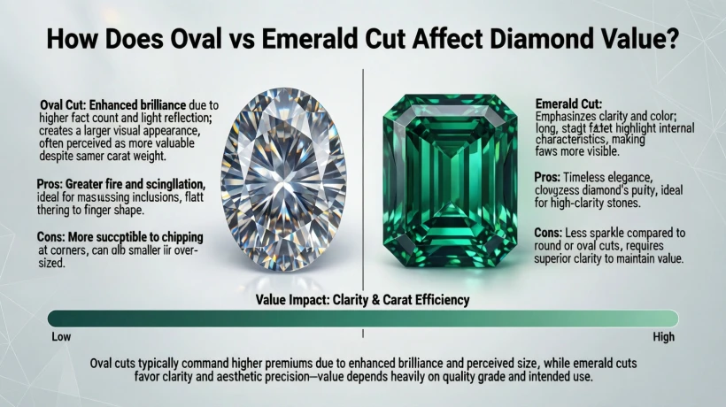 How Does Oval vs Emerald Cut Affect Diamond Value